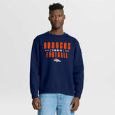 Denver Broncos Powerful Throw Legacy Pullover Sweatshirt - Navy on sale