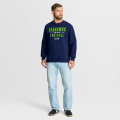 Seattle Seahawks Powerful Throw Legacy Pullover Sweatshirt - College Navy online