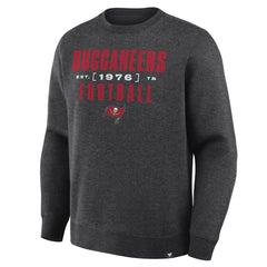 Tampa Bay Buccaneers Powerful Throw Legacy Pullover Sweatshirt - Heather Pewter online