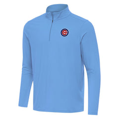 Chicago Cubs Antigua Intent Quarter-Zip Top Powder Blue