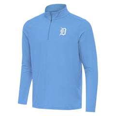 Detroit Tigers Antigua Intent Quarter-Zip Top Powder Blue