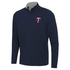Minnesota Twins Antigua Content Quarter-Zip Top Navy