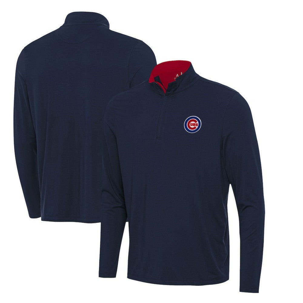 Chicago Cubs Antigua Content Quarter-Zip Top Navy