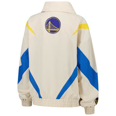 Golden State Warriors Terez Women's Retro Chevron Ripstop Quarter-Zip Windbreaker Jacket sale - White for sale