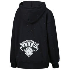 New York Knicks Terez Women's Oversized Allover Gemstone Full-Zip Hoodie - Black sale