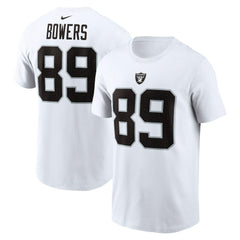 Brock Bowers Las Vegas Raiders Name & Number T-Shirt - White for sale