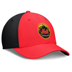 New York Mets Neon 90s Rise SwooshFlex Hat Crimson/Black