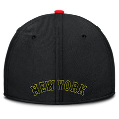 New York Mets Neon 90s Rise SwooshFlex Hat Crimson/Black