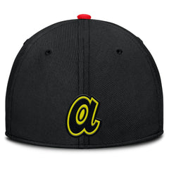 Atlanta Braves Neon 90s Rise SwooshFlex Hat Crimson/Black