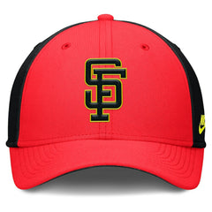 San Francisco Giants Neon 90s Rise SwooshFlex Hat Crimson/Black
