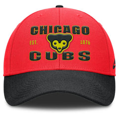 Chicago Cubs Neon 90s Rise Adjustable Hat Crimson/Black