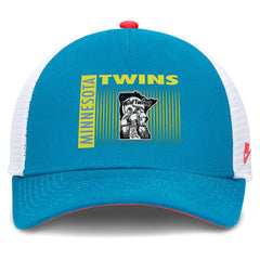 Minnesota Twins Neon 90s Rise Structured Performance Adjustable Trucker Hat Teal