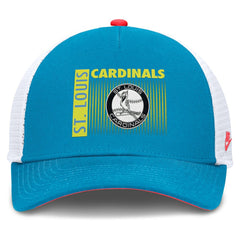St. Louis Cardinals Neon 90s Rise Structured Performance Adjustable Trucker Hat Teal