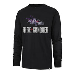Baltimore Ravens '47 Rise and Conquer Franklin Long Sleeve T-Shirt - Black outlet