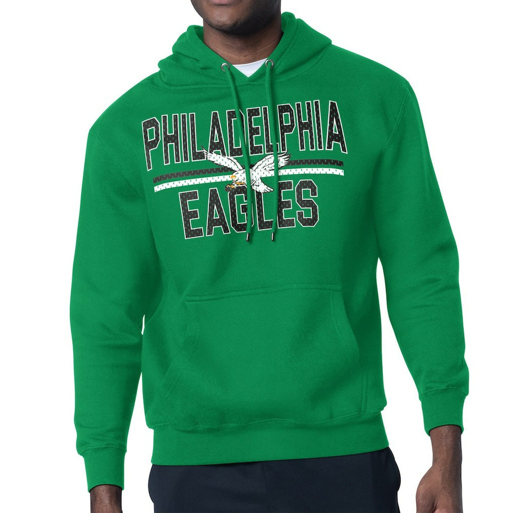 Philadelphia Eagles Starter Team Retro Logo Fleece Tri-Blend Pullover Hoodie - Kelly Green discount