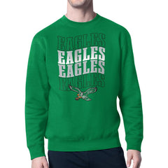 Philadelphia Eagles Starter Team Retro Logo Fleece Tri-Blend Pullover Sweatshirt - Kelly Green outlet