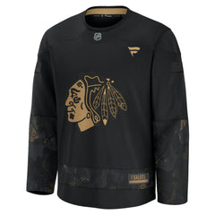 Chicago Blackhawks Fanatics 2024 Military Appreciation Practice Jersey - Black Jerseys