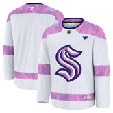 Seattle Kraken Fanatics 2024 Hockey Fights Cancer Practice Jersey - White Jerseys