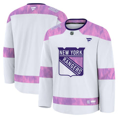 New York Rangers Fanatics 2024 Hockey Fights Cancer Practice Jersey - White Jerseys
