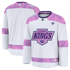 Los Angeles Kings Fanatics 2024 Hockey Fights Cancer Practice Jersey - White Jerseys