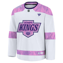 Los Angeles Kings Fanatics 2024 Hockey Fights Cancer Practice Jersey - White Jerseys