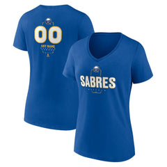 Buffalo Sabres Women's Personalized Name & Number Midfielder V-Neck T-Shirt - Royal T-shirts