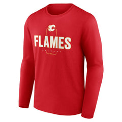 Calgary Flames Personalized Name & Number Midfielder Long Sleeve T-Shirt - Red T-shirts