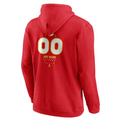 Calgary Flames Personalized Name & Number Midfielder Pullover Hoodie - Red Hoodies