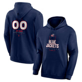 Columbus Blue Jackets Personalized Name & Number Midfielder Pullover Hoodie - Navy Hoodies