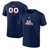 Columbus Blue Jackets Personalized Name & Number Midfielder T-Shirt - Navy T-shirts