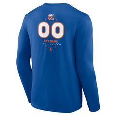 New York Islanders Personalized Name & Number Midfielder Long Sleeve T-Shirt - Royal T-shirts