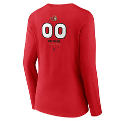 Ottawa Senators Women's Personalized Name & Number Midfielder Long Sleeve V-Neck T-Shirt - Red T-shirts