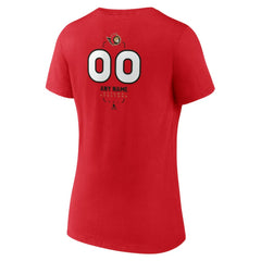 Ottawa Senators Women's Personalized Name & Number Midfielder V-Neck T-Shirt - Red T-shirts