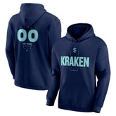 Seattle Kraken Personalized Name & Number Midfielder Pullover Hoodie - Deep Sea Blue Hoodies