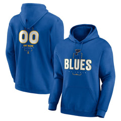 St. Louis Blues Personalized Name & Number Midfielder Pullover Hoodie - Blue Hoodies