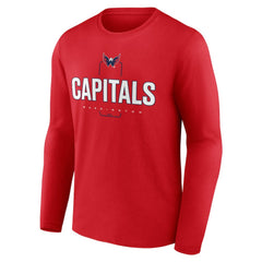 Washington Capitals Personalized Name & Number Midfielder Long Sleeve T-Shirt - Red T-shirts