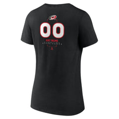 Carolina Hurricanes Women's Personalized Name & Number Midfielder V-Neck T-Shirt - Black T-shirts