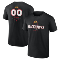 Chicago Blackhawks Personalized Name & Number Midfielder T-Shirt - Black T-shirts