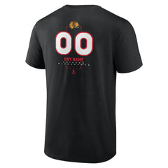Chicago Blackhawks Personalized Name & Number Midfielder T-Shirt - Black T-shirts