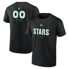 Dallas Stars Personalized Name & Number Midfielder T-Shirt - Black T-shirts