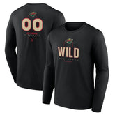Minnesota Wild Personalized Name & Number Midfielder Long Sleeve T-Shirt - Black T-shirts