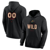 Minnesota Wild Personalized Name & Number Midfielder Pullover Hoodie - Black Hoodies