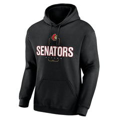 Ottawa Senators Personalized Name & Number Midfielder Pullover Hoodie - Black Hoodies