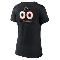 Philadelphia Flyers Women's Personalized Name & Number Midfielder V-Neck T-Shirt - Black T-shirts