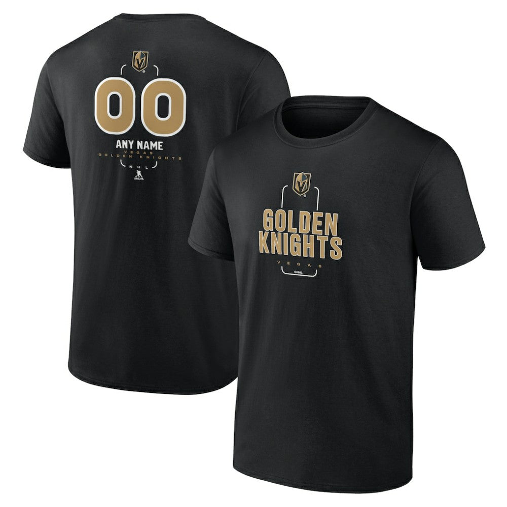 Vegas Golden Knights Personalized Name & Number Midfielder T-Shirt - Black T-shirts