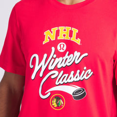 Chicago Blackhawks lululemon 2025 NHL Winter Classic Soft Jersey T-Shirt - True Red T-shirts