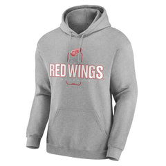 Detroit Red Wings Personalized Name & Number Midfielder Pullover Hoodie - Gray Hoodies