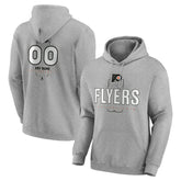 Philadelphia Flyers Personalized Name & Number Midfielder Pullover Hoodie - Gray Hoodies