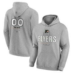 Philadelphia Flyers Personalized Name & Number Midfielder Pullover Hoodie - Gray Hoodies