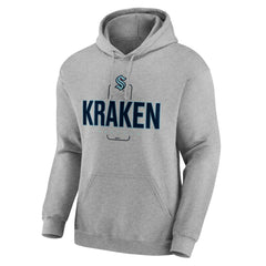 Seattle Kraken Personalized Name & Number Midfielder Pullover Hoodie - Gray Hoodies